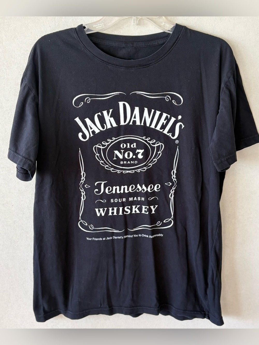 Jack Daniels Men’s Black Logo T-Shirt size large